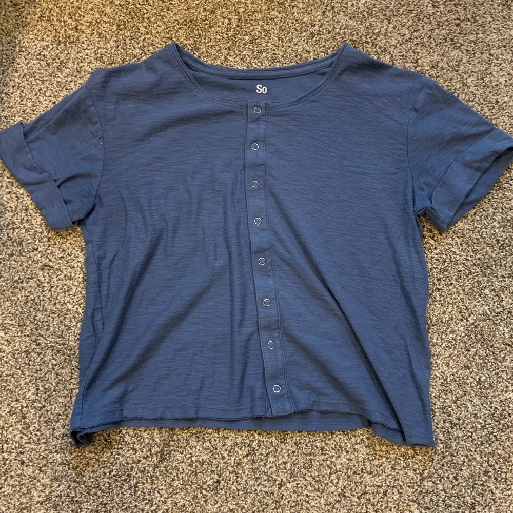 So Blue Button-Up Shirt